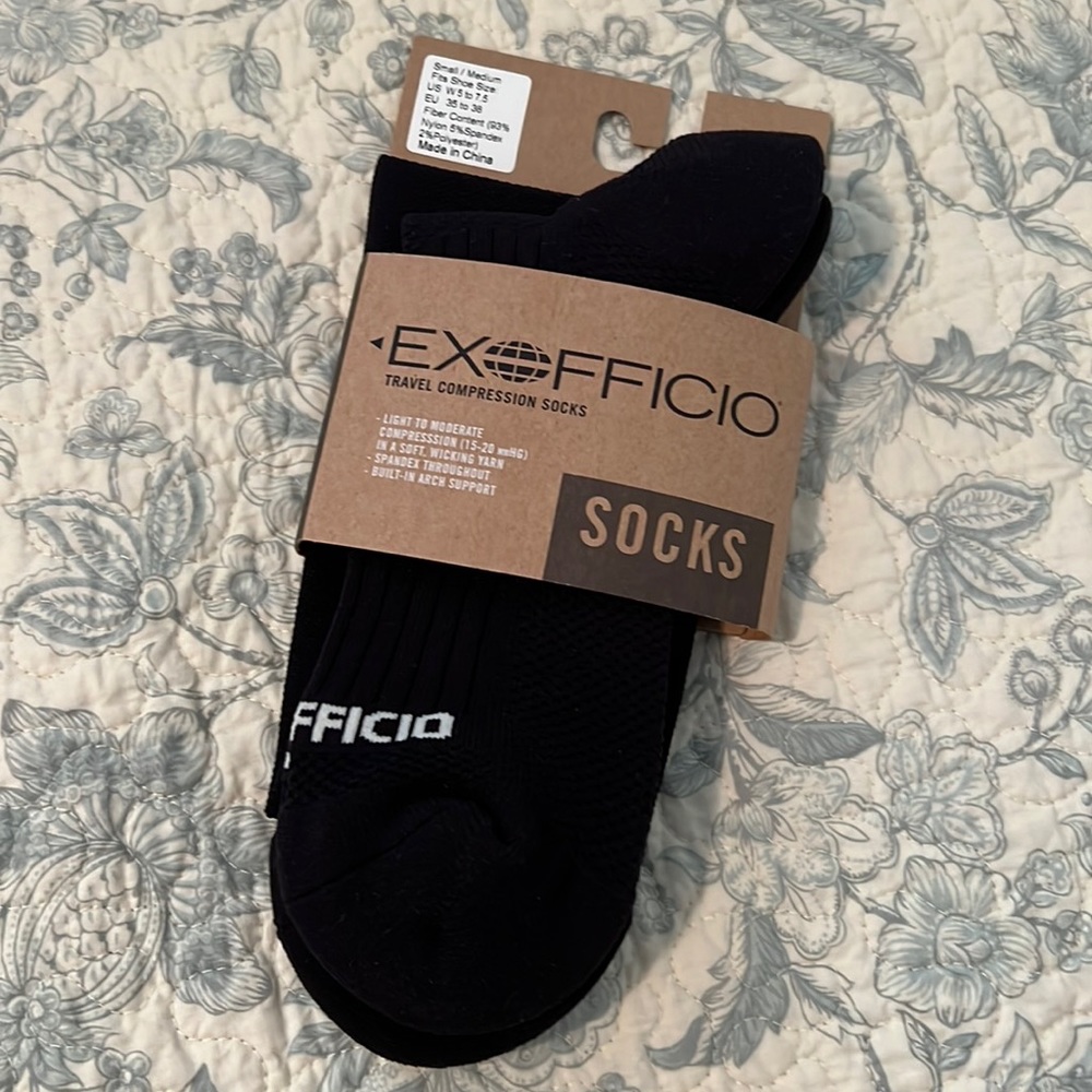 ExOfficio Travel Compression Socks NWT